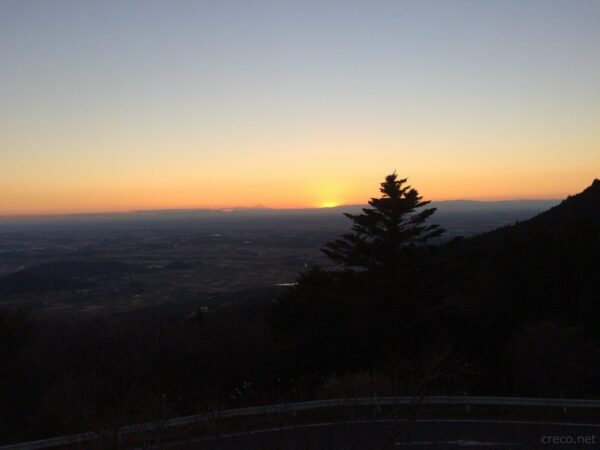 筑波山ロープウェイからの夕日