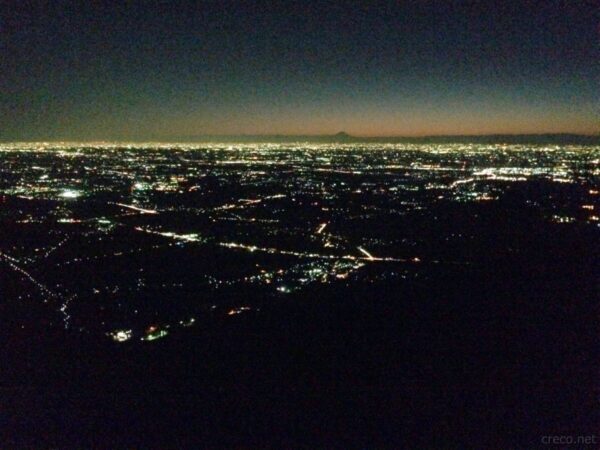 女体山頂からの夜景