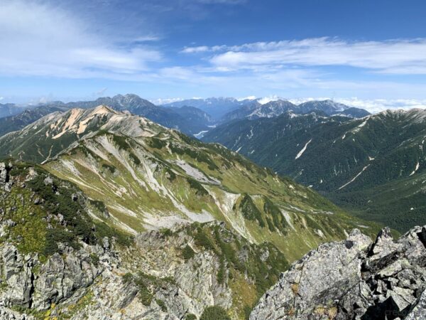 水晶岳からの眺め