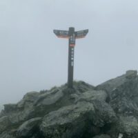 暴風雨の中での塩見岳登頂