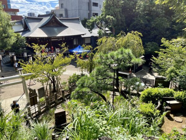 千駄ヶ谷の富士塚からの眺め