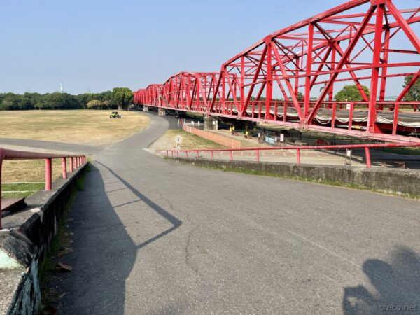 西螺大橋を渡り終えた地点