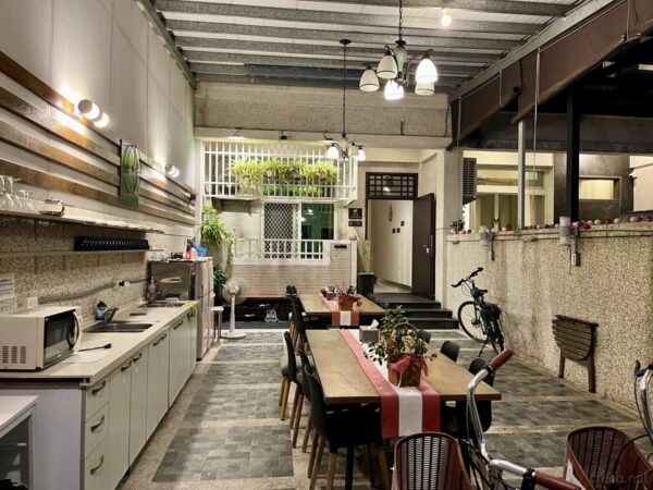 910 Hostelの共同スペース