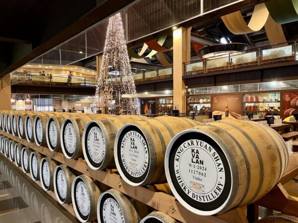 スピリッツキャッスルに展示されたウイスキー樽