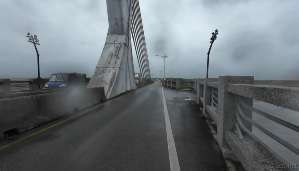花蓮渓を渡る長い斜張橋