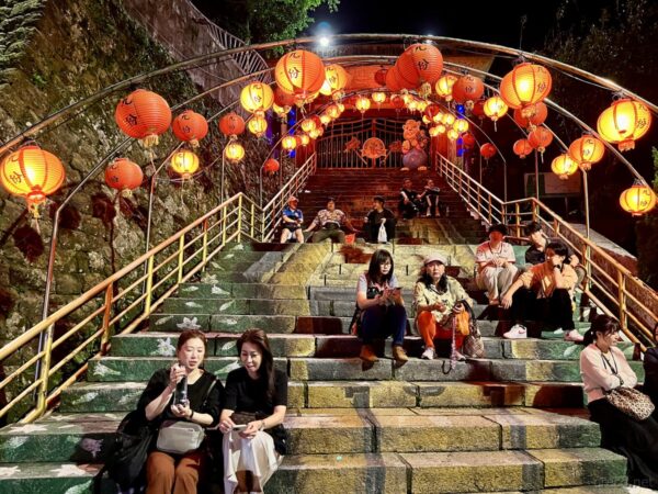 九份老街の階段