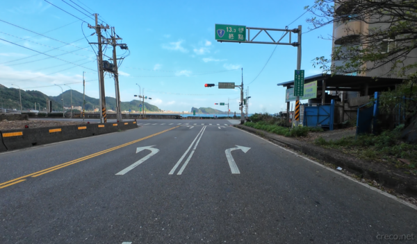 海岸線の台2線に出る
